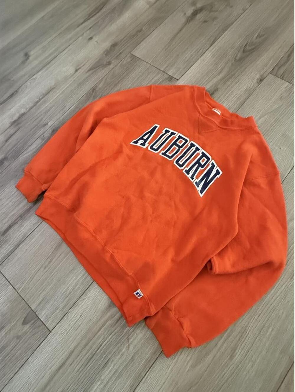 Russell Athletic orange Auburn University crewneck